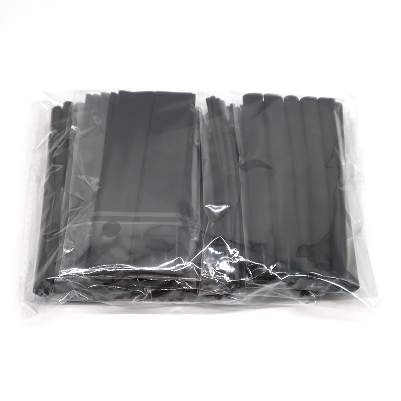100 шт. черная термоусадочная трубка термоизолированная пластиковая