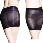 Сексуальные глянцевые прозрачные микро мини юбка стрейч, блестящие облегающие чулки, прозрачное Корректирующее белье для ягодиц