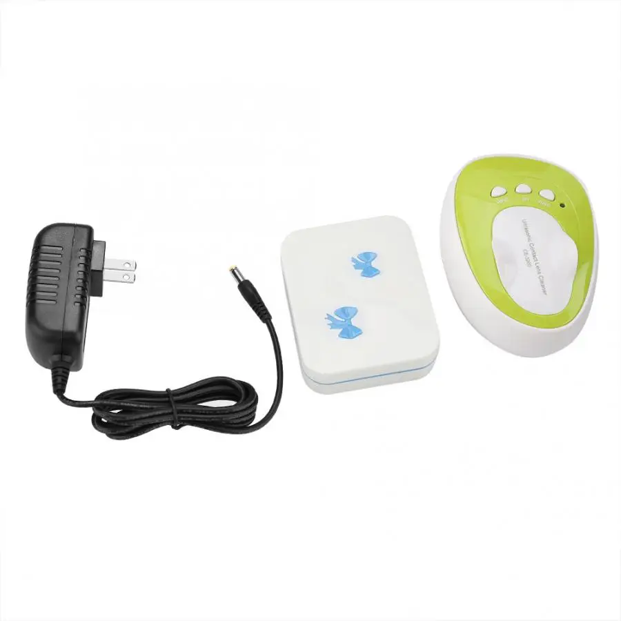 

100-240v Ultrasonic Contact Lens Cleaner Auto Eye Protein Cleaning Case with USB Connector Sonic Cleaner