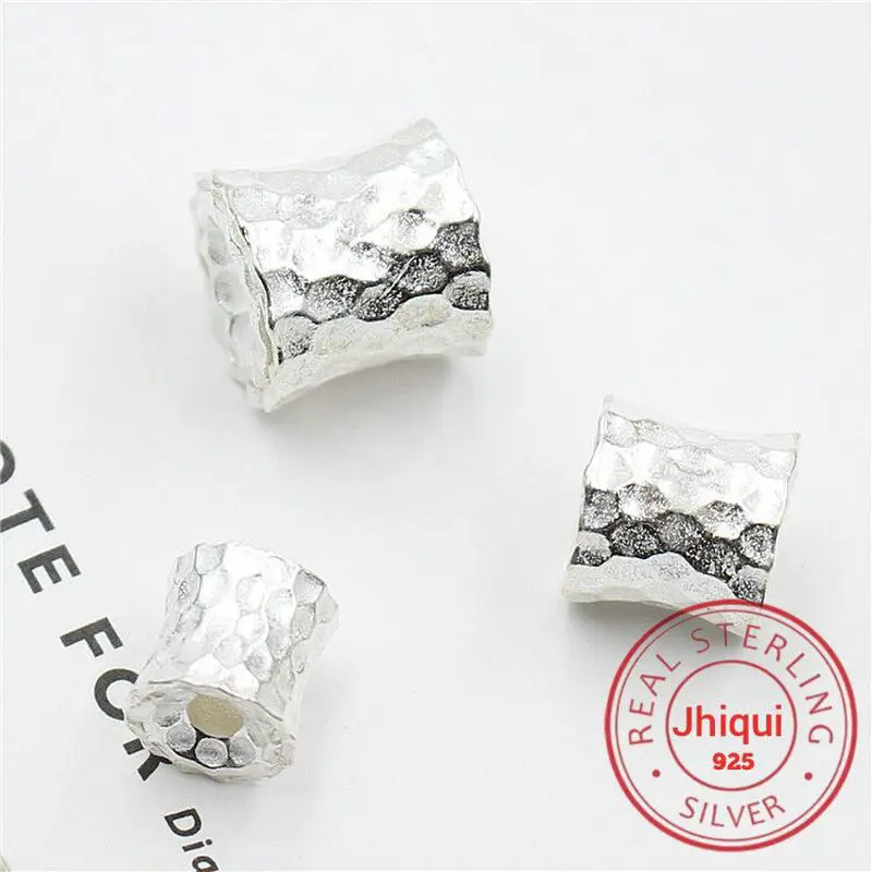 Настоящее серебро 925 пробы аксессуары баррель разделительные бусины костюм DIY
