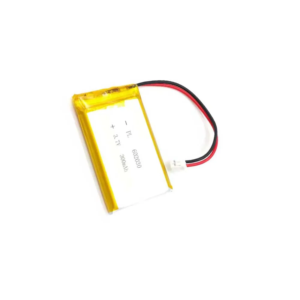 

MSDS Verified 3.7V 300mAh 602030 Li Lithium Polymer ion Battery with 2.0mm JST Connector