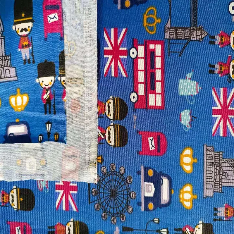 Детская саржевая хлопчатобумажная ткань с принтом сделай сам шитье квилтинг