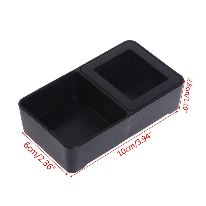 

Reptile Feeder Double Box Food Water Feeding Spider Basin Insect Turtle Breeding Box