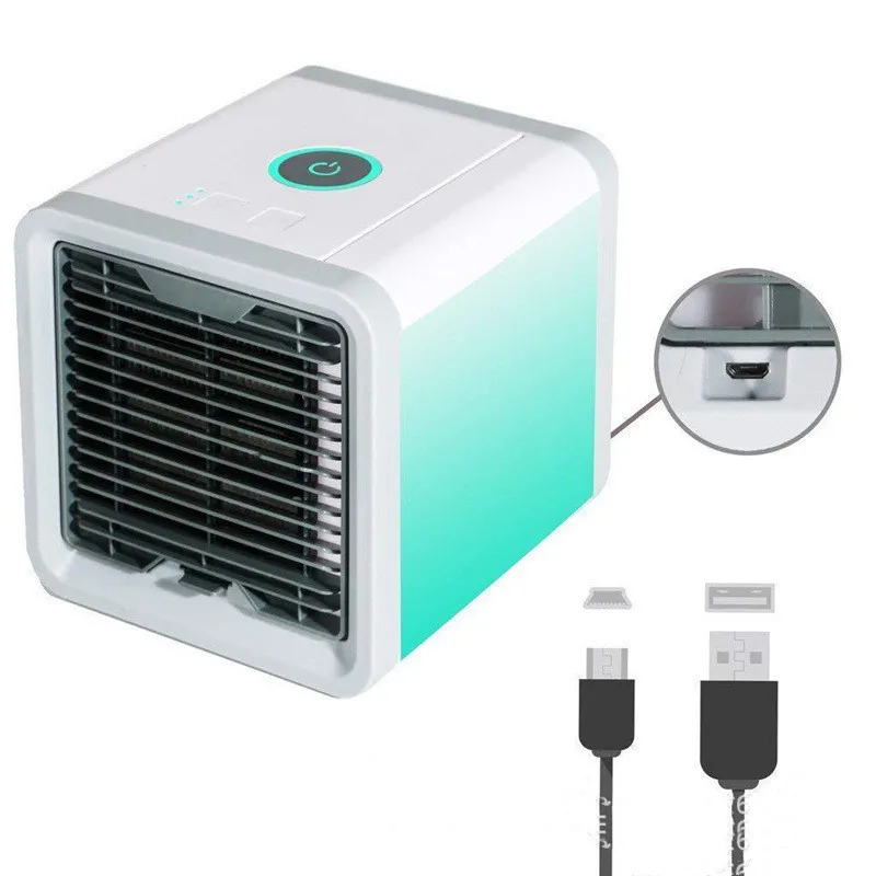 USB Mini Portable air conditioning humidifier Air Cooler indoor deodorizer purifier 7Light Fan Desktop Space Office Home |