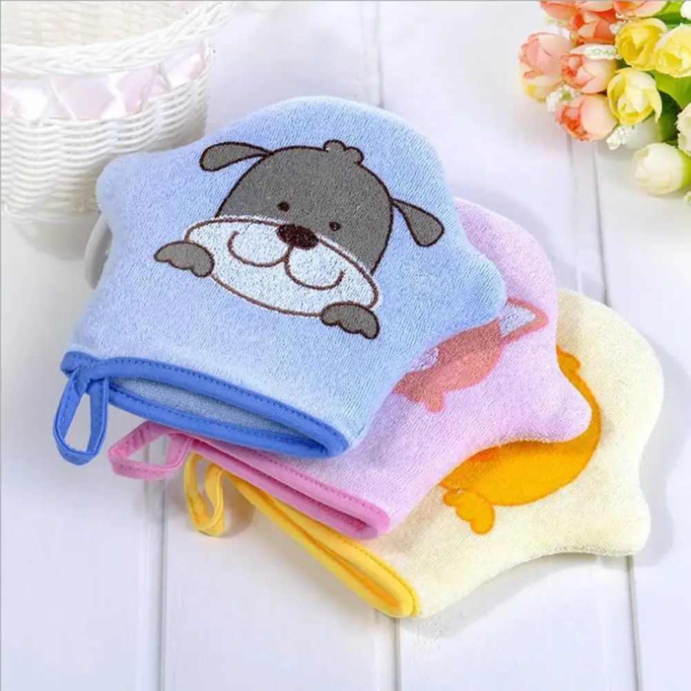 

3 Colors Cartoon Super Soft Cotton Bath Shower Brush Animal Modeling Sponge Rubbing Towel Ball For Baby Children