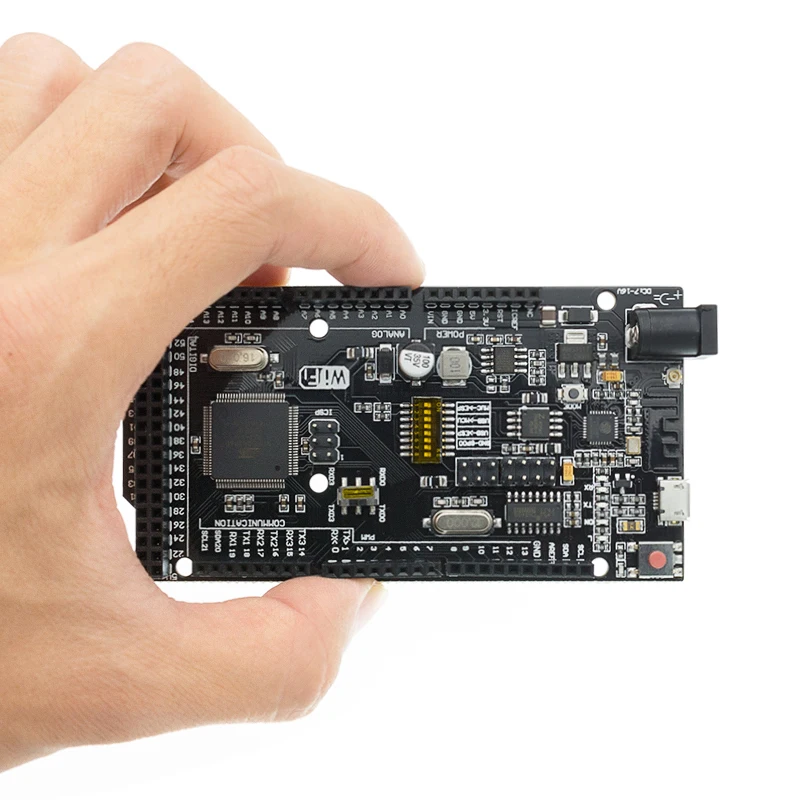Mega + WiFi R3 ATmega2560 ESP8266 (память 32 Мб) искусственная кожа CH340G. Совместим с NodeMCU WeMos CH340 |