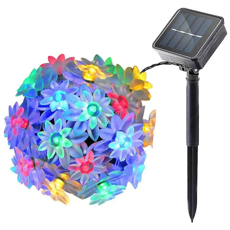 

Solar Outdoor Lights 50 LED Multicolor String Light Waterproof 8 Ligting Modes Fairy Lights for Home Garden Balcony Patio