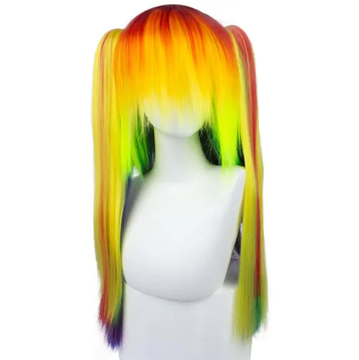 Love Live Cosplay Anime My Little Pony Rainbow Dash Multi Color Movies Hair Cosplay Costume Wigs Heat Resistance Fiber images - 6