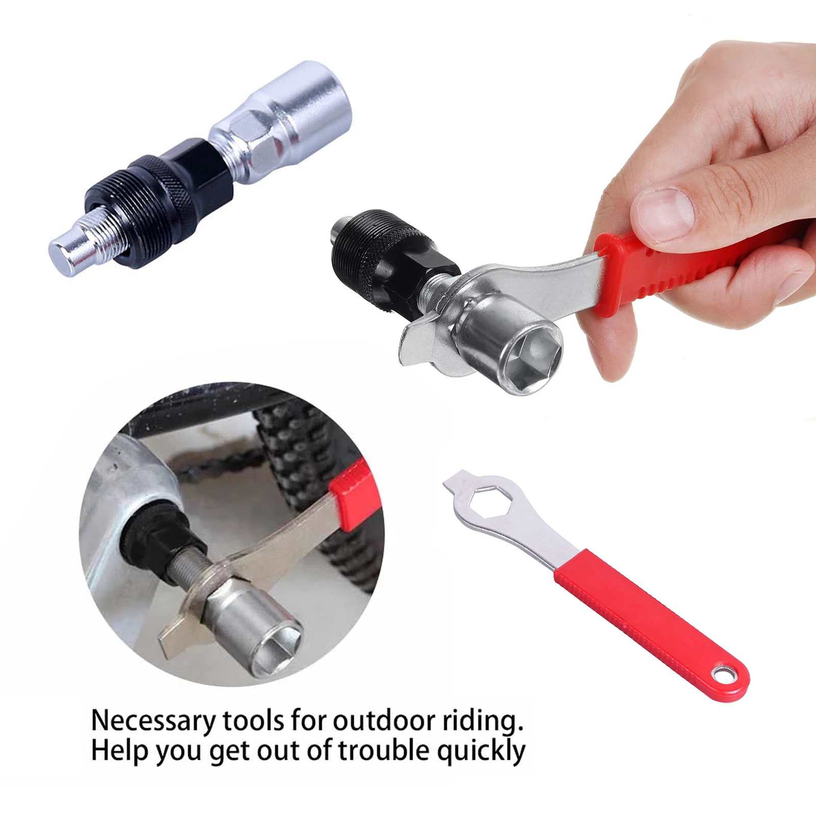 

Crank Wrench Bicycle Crank Puller Repair Wrench Tool Extractor Bicycle Bicycle Service Remover Manual Wrench Crank Removal Tools