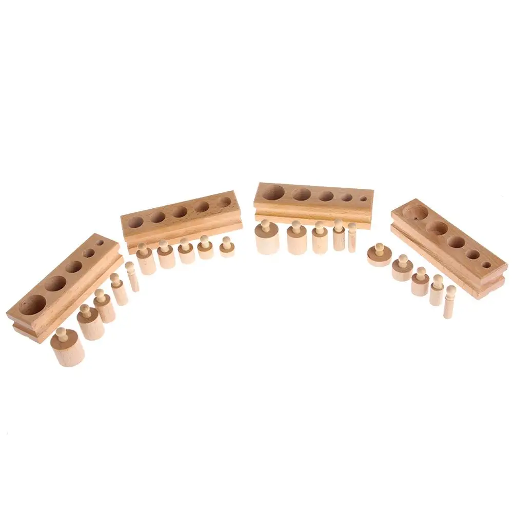 

Educational Wooden Kid Montessori Cylinder Socket Early Development Teaching Toy