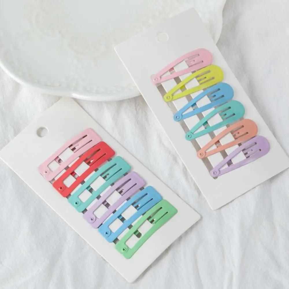 6 шт./партия яркие цвета заколка для волос милые девушки оснастки Заколки металл
