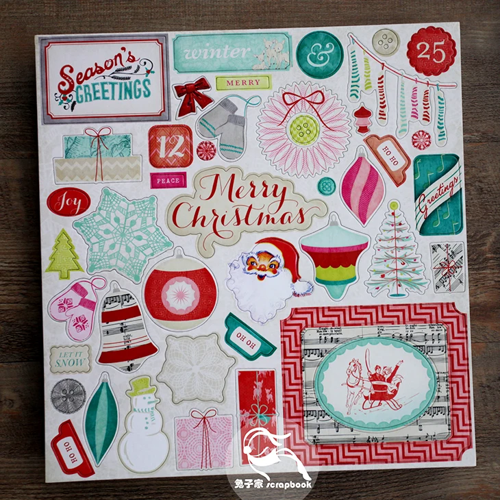 

43 шт. рождественские наклейки s, поделки и скрапбукинг, стикеры s, книга, декоративные Стикеры, DIY канцелярские принадлежности