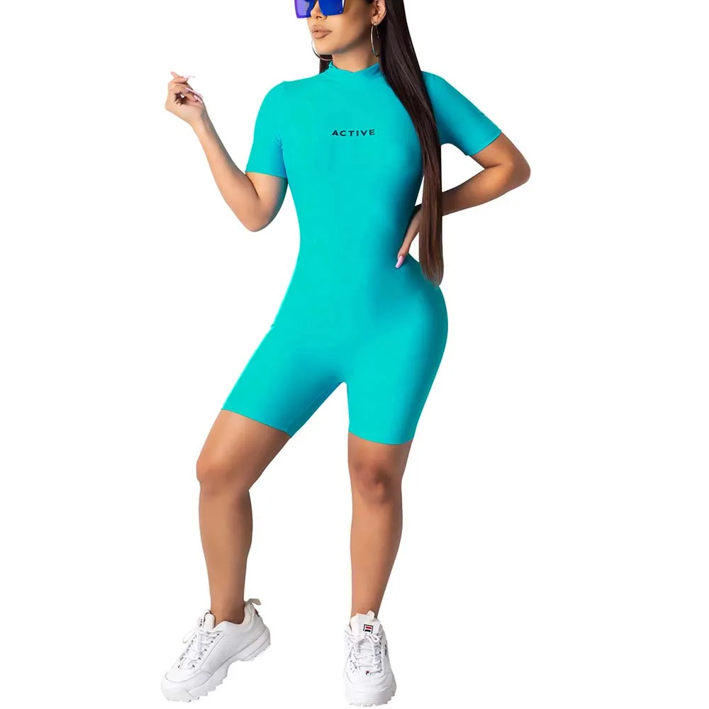 Playsuits and Jumpsuits 2020 Women Summer Romper Pajamas Playsuit Short Overalls Bodysuit Body Suit F0573 Short Sleeve 3 Choices