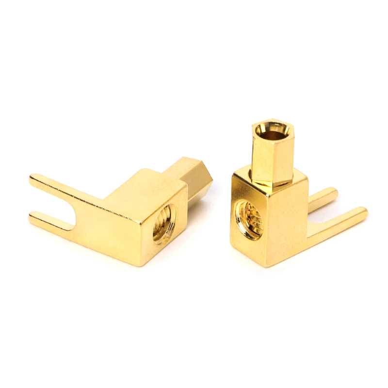 

5pcs Banana to Spade Adapter Plugs Y Type Speaker Cable Connector Banana Socket