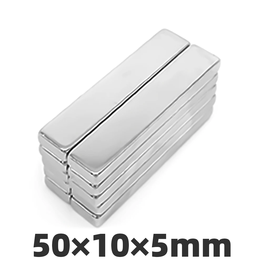 1/10 шт. 50x10x5 мм неодимовый магнит прямоугольный редкоземельный Магнитный Неодимовый магнит супер мощный на блочном квадратном магниты 50*10*5