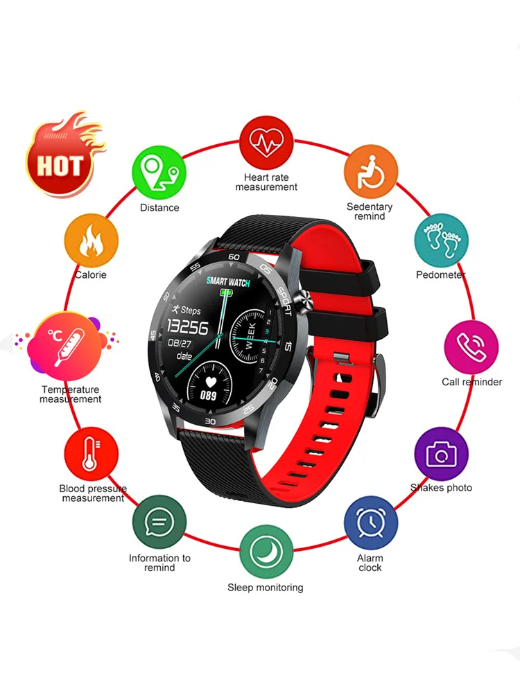 

2020 Smart Watch Men Women Heart Rate Monitor Body Temperature Detection Breath Training Multiple Sport Modes Fitness Bracelet