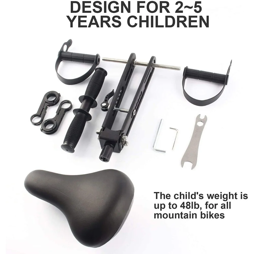 Mountain Child Baby Bicycle Saddle Set Front Cycling Seat Soft MTB Bike Frame Quick Release Kids Parts Accessories | Спорт и