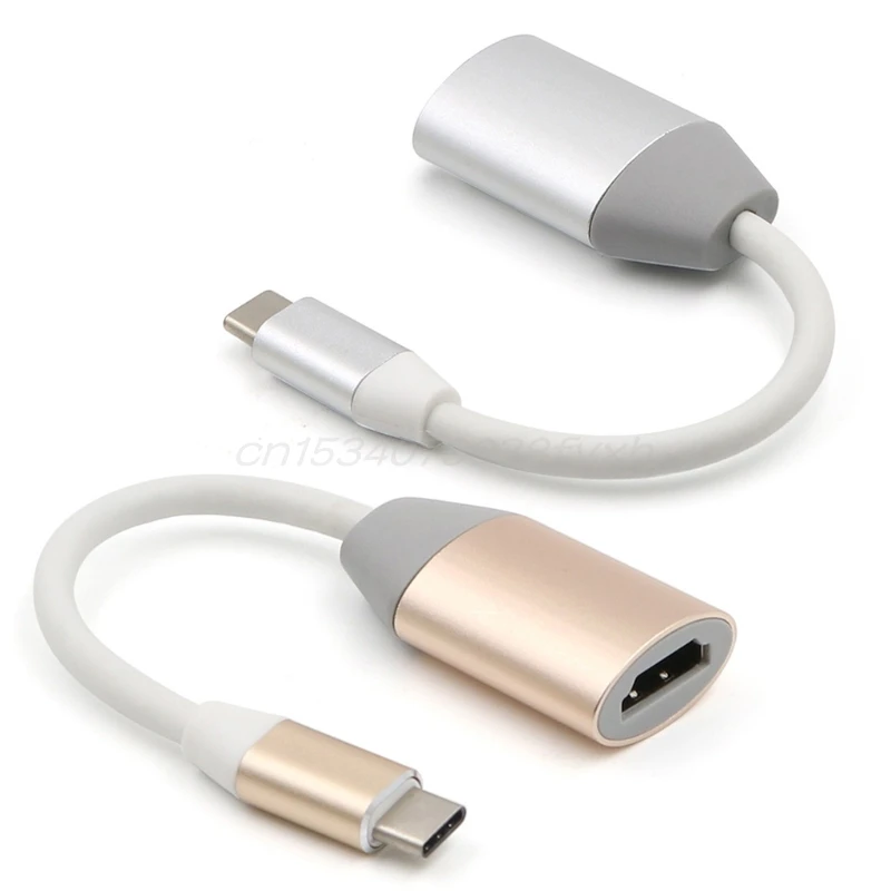 USB 3 1 USB-C Тип C на HDMI-совместимого адаптера 4K ТВ кабель конвертер Папа-мама адаптер