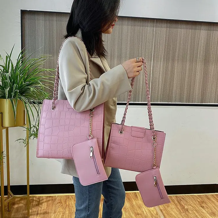 Новинка 2020 женская сумка из искусственной кожи вместительная для покупок