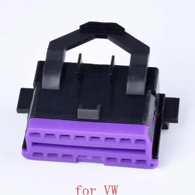 for VW Автомобильный диагностический разъем OBD с кабелем женский источник питания тест OBD2 16Pin гнездовой разъем для Toyota KIA VW - Название цвета: for VW
