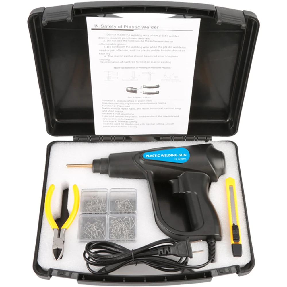 

Car Bumper Repair Soldering Tongs Plastics Welders Garage Tools Hot Staplers Machine Staple Car Bumper Repairing Welding Tool