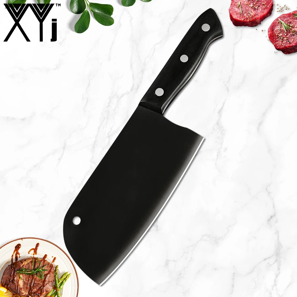 XYj Pro кухонный нож мясника 3Cr14Mov из нержавеющей стали для резки измельчителя 7
