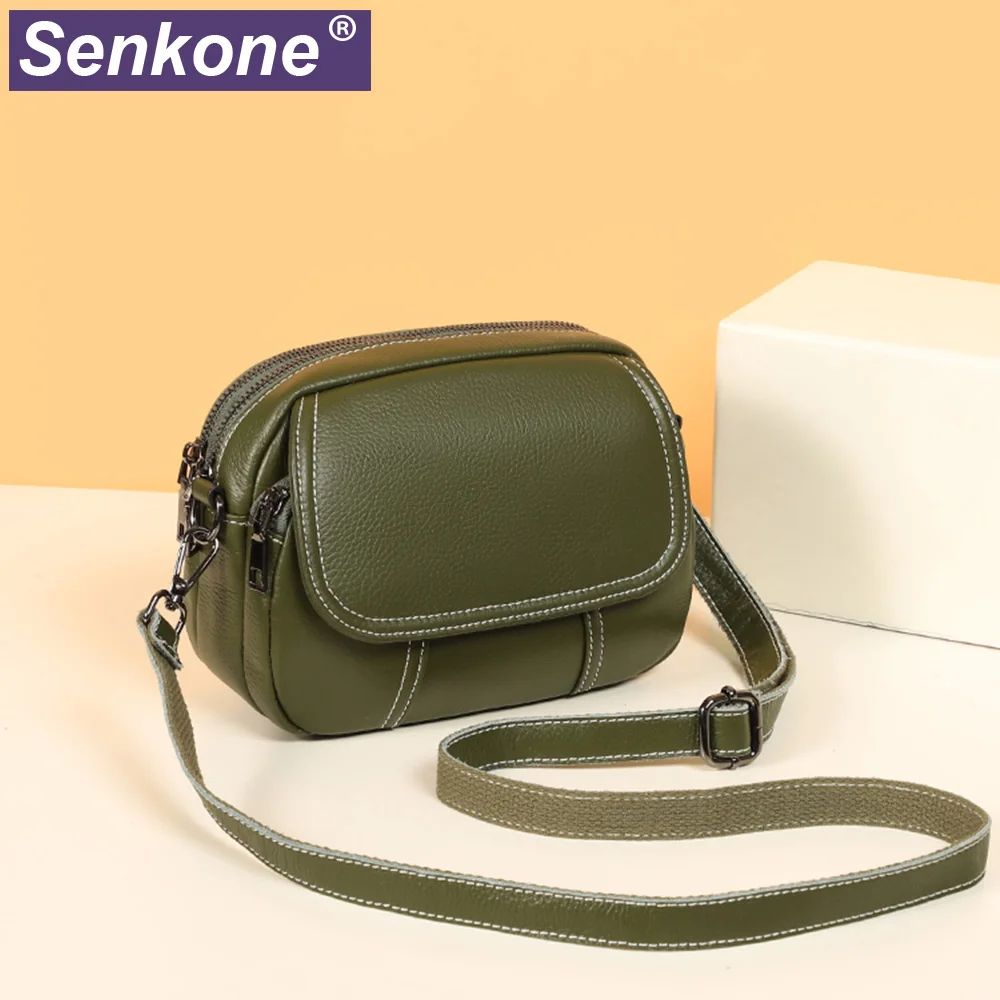 

100% Genuine Leather Women Handbag Fashion Small Female Shoulder Bag Messenger Bags for Women 2021 New Girls Crossbody Bags