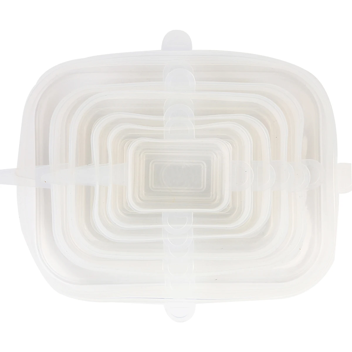 Многоразовые силиконовые крышки для пищевых продуктов 6 шт. эластичный