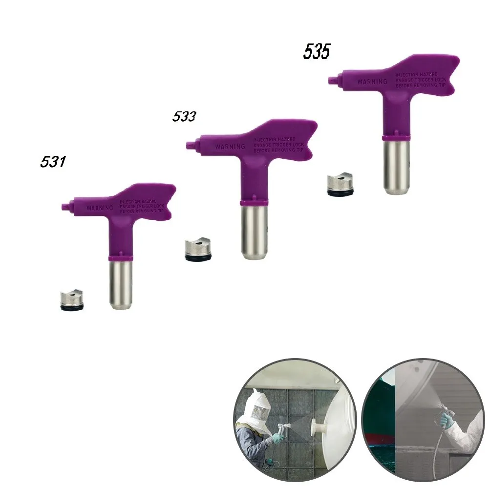 

Airless Spray Tip Nozzle Spray Gun Paint Sprayer Fine Finish Seal Nozzle 531/533/535 Airbrush Tip For Wagner/Graco Paint Sprayer