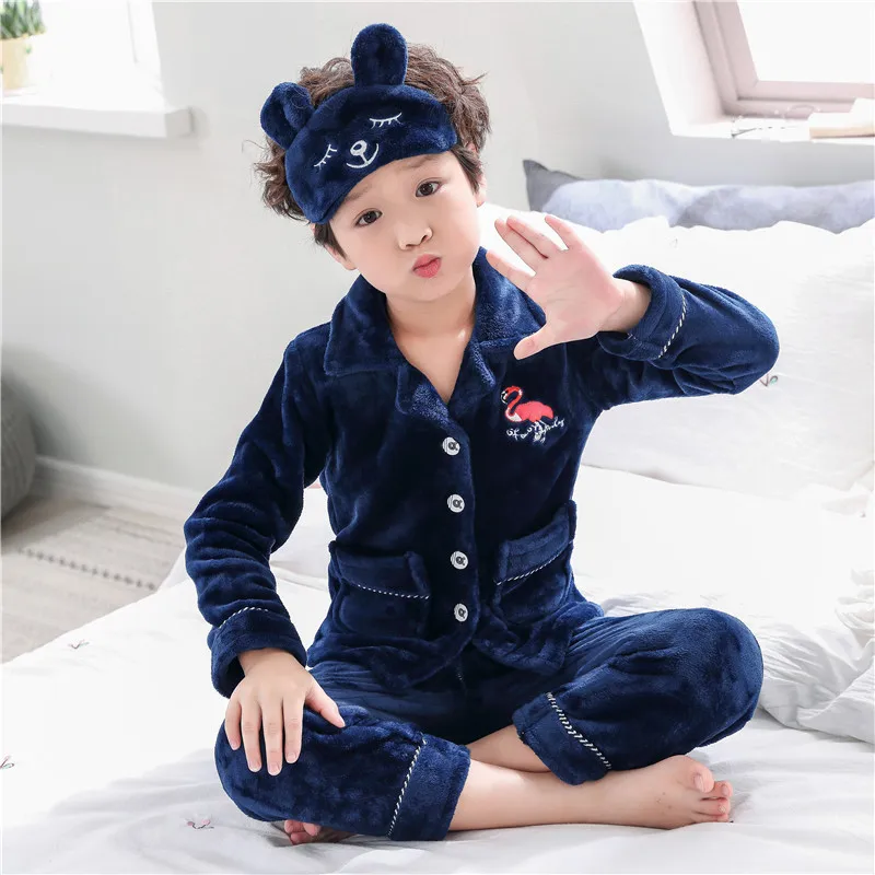 Детская Фланелевая пижама с фламинго мехом для маленьких мальчиков и девочек