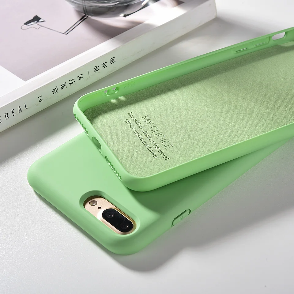 Силиконовый чехол карамельного цвета для iPhone 11 Pro Max 7 6s 8plus однотонный матовый Xs Xr X