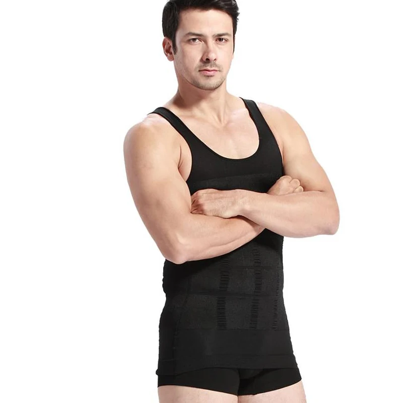 Men Body Shaper Slimming Abdominal Tank Tops Gynecomastia Underwear Compression Belly Chest Vest
