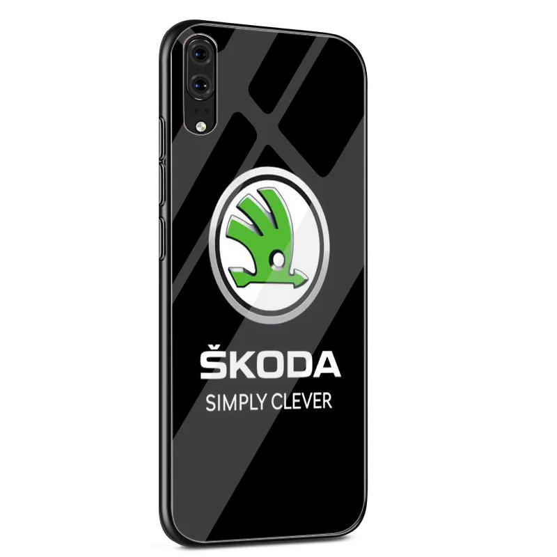 Desxz Стекло чехол для телефона для Xiaomi mi 8 9 Lite Red mi Примечание 5 6 7 Pro A1 A2 6A 4X Pocophone F1 Skoda автомобильные брелки с логотипом - Цвет: G6