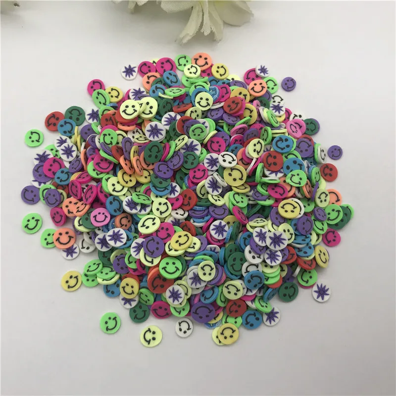 20g 5mm Smiley for Resin DIY Supplies Nails Art Polymer Clear Clay accessories Sequins scrapbook shakes Paper Craft | Дом и сад