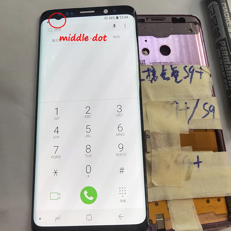 

SUPER AMOLED For SAMSUNG S8 S8 Plus LCD Display Touch Screen Digitizer Assembly With Small Dot For Samsung G950 G955 No Frame