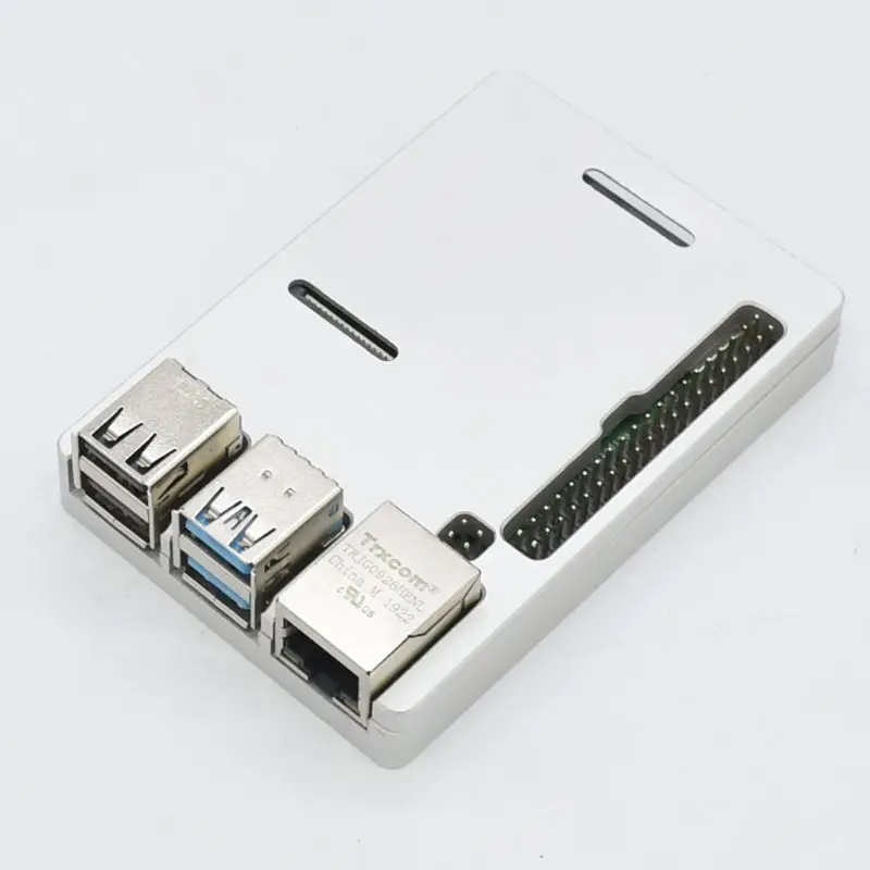 

1Set CNC Aluminum Alloy Case Ultra-thin Metal Protective Cover Shell Silver Enclosure for Raspberry Pi 4 Model B 83XB