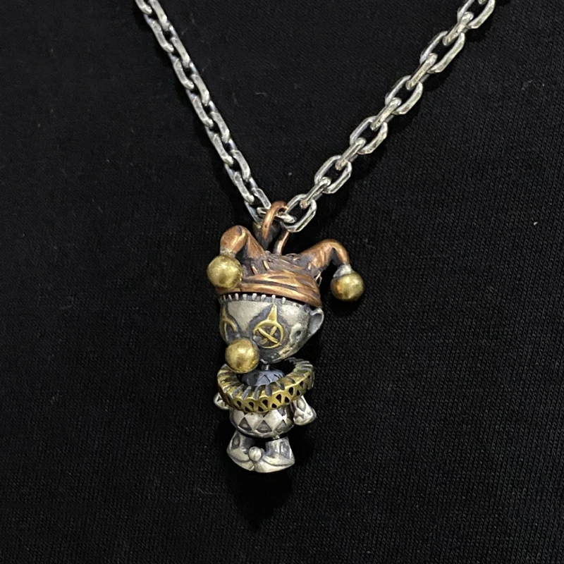

Voodoo Doll Pure 925 Sterling silver Vintage Fashion Women Men Dainty Necklace Pendant Minimalist Fine Jewelry 2021 Making P11