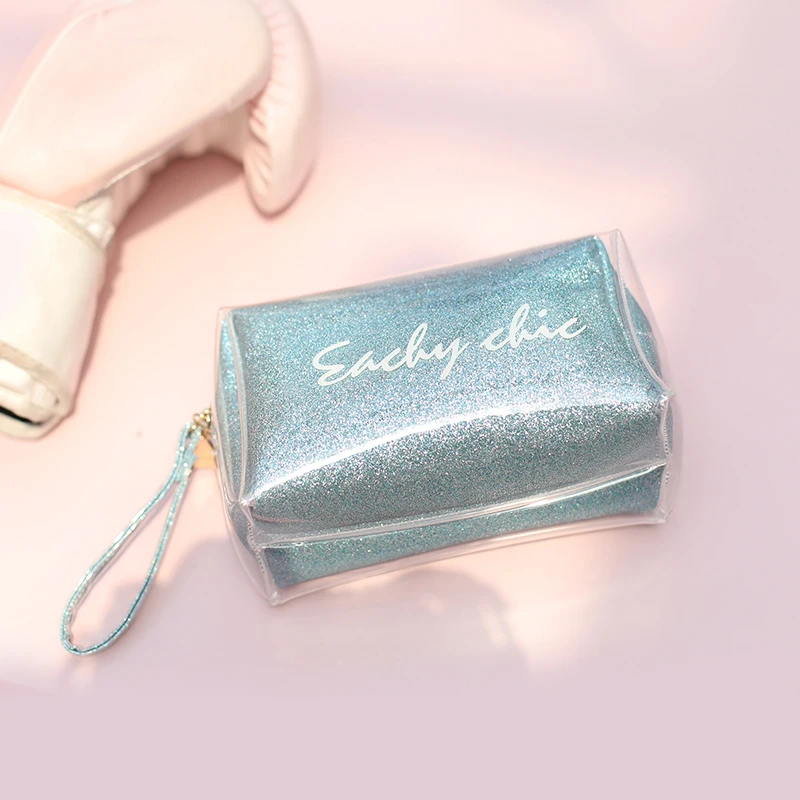 Сумка для хранения наушников косметический Органайзер розовый слайдер на молнии