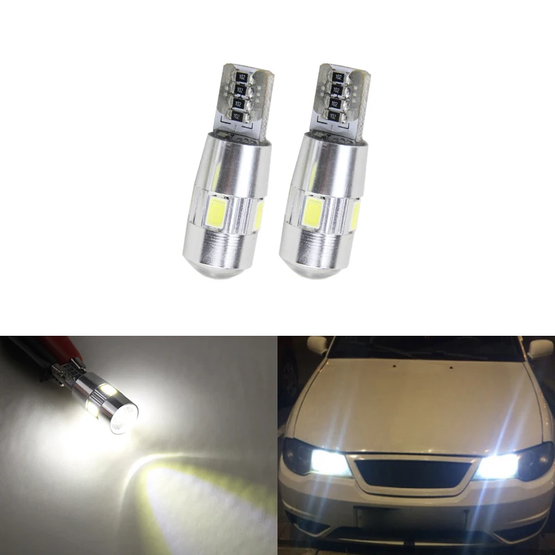 2x T10 W5W Автомобильные светодиодные парковочные габаритные огни для Daewoo Nexia Matiz Lanos