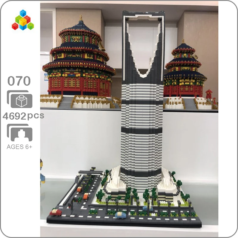YZ 070 международно известная архитектура башни 3D модель DIY 4692 шт. Мини Строительные