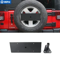mopai metal car exterior rear tail spare tire license plate bracket holder for jeep wrangler 2007 up car accessories styling