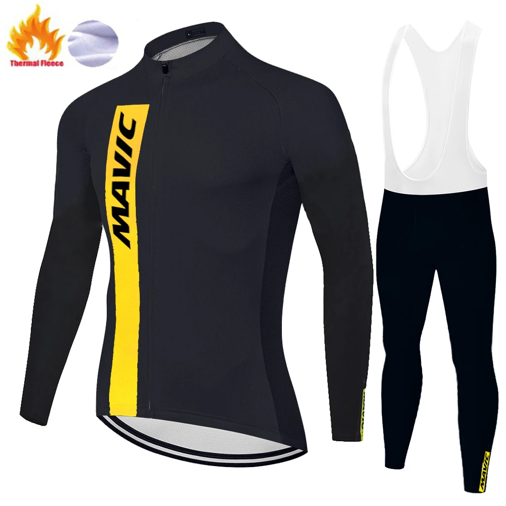 2020 команда MAVIC Велоспорт Джерси зимние теплые флисовые велосипедные брюки