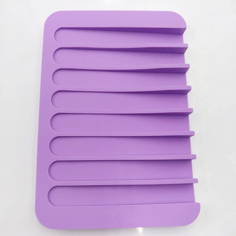 Anti-skidding Silicone Soap Box Drain Holder Bathroom Storage Tray Container Shower | Дом и сад