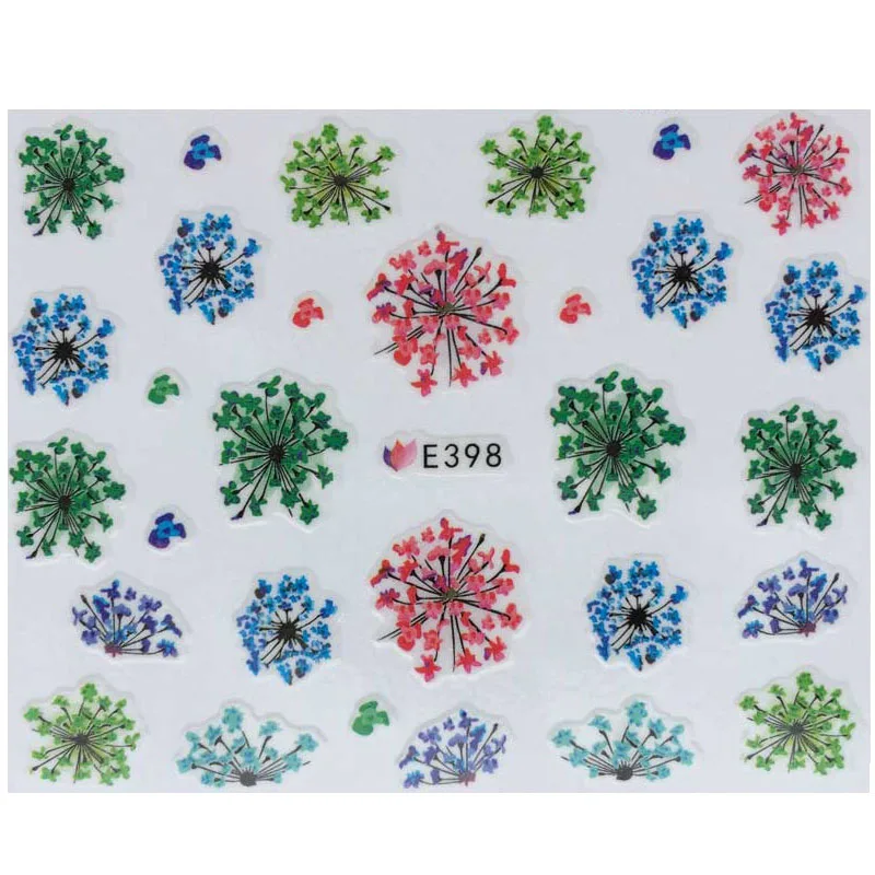 3D наклейки для ногтей с сушеными цветами клейкие Maincure Salon акриловый инструмент
