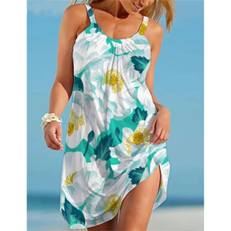 

2021 Summer Hot Style Urban Casual Printing Women's A-Line Skirt Dress Fashion