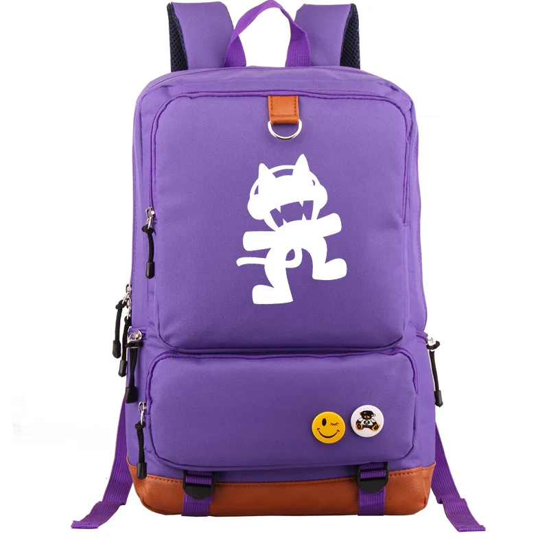 Кошка фабрика странная кошка фабрика электронная музыка monstercat школьная сумка рюкзак через плечо для поколения жира wh - Цвет: Фиолетовый