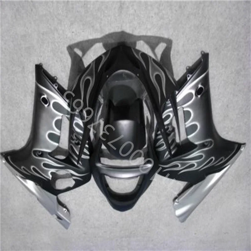 

Black silver flames For Kawasaki Ninja 636 ZX-6R ZX6R 03-04 Body Fairing Kit Motorcycle Ninja 636 ZX-6R ZX6R 2003 2004