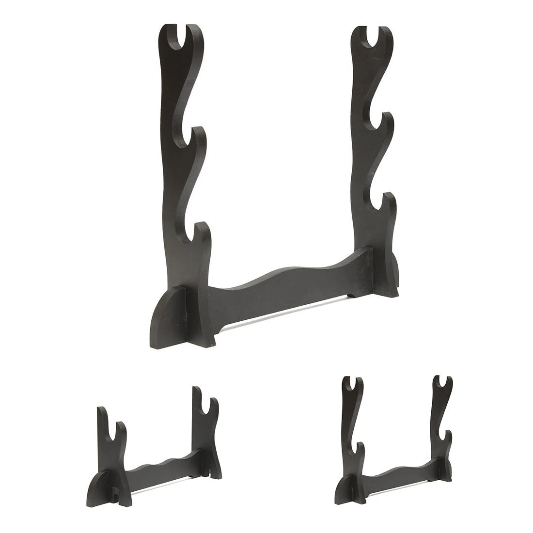 

2Tier Samurai Sword Katana Holder Stand Bracket Rack Display Black