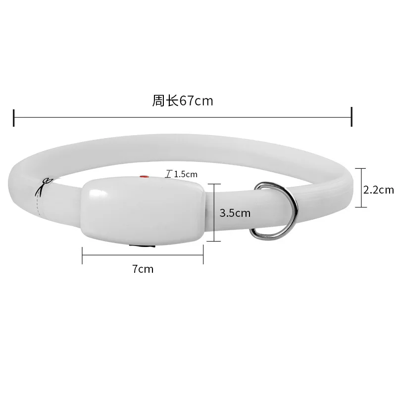 Супер яркий регулируемый мода светодиодный ошейник светящийся пояс