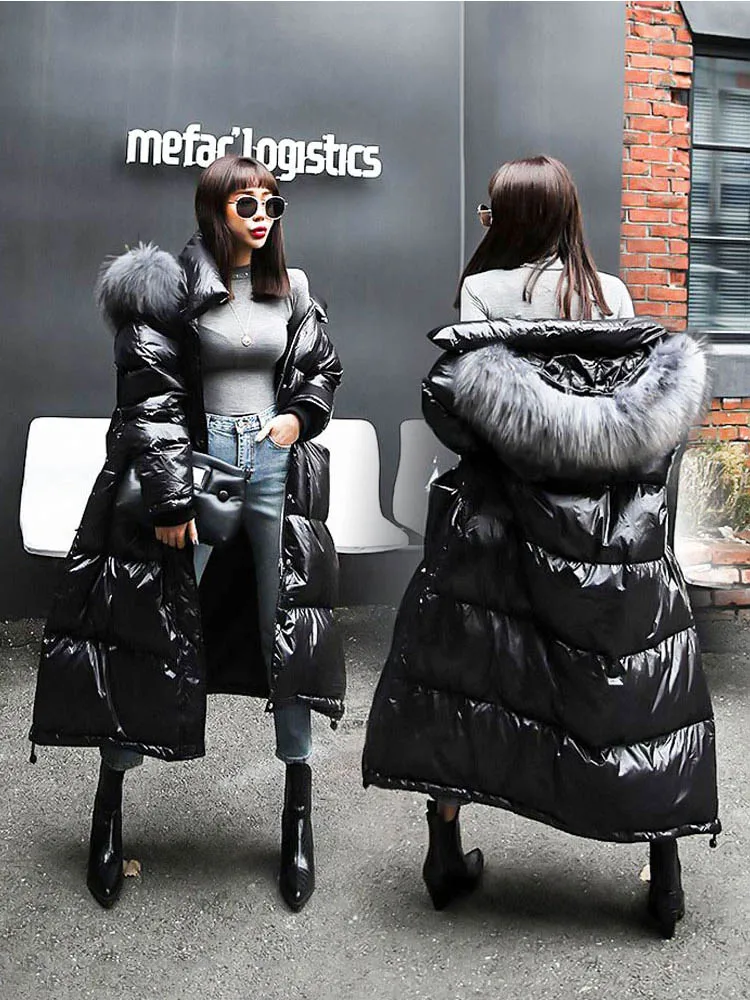 Женский пуховик с меховым воротником зима 2019 | Женская одежда